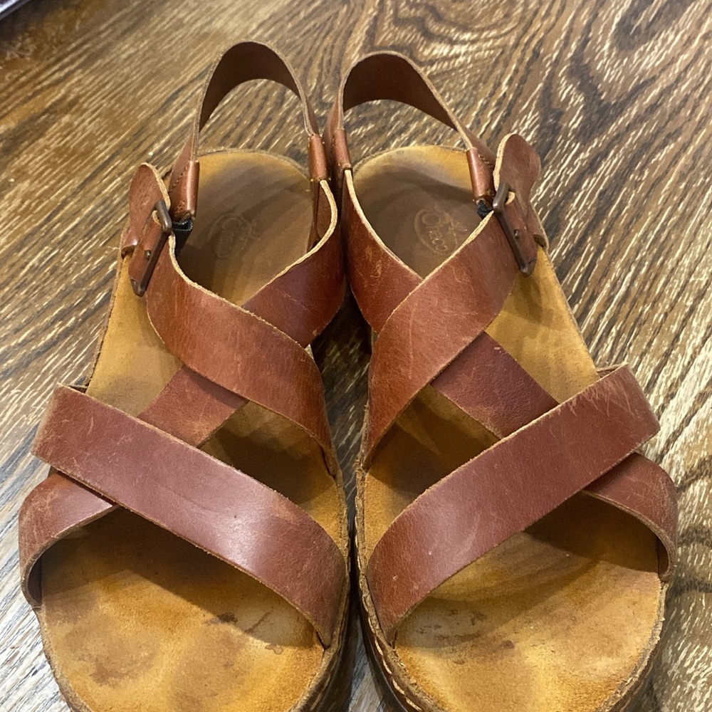 Chaco Brown Leather Sandals